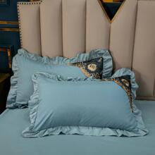 韩版荷叶边枕套一对公主蕾丝花边单人枕头套一个枕头套子