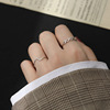 Ring female net red slim silver ring INS indifferent trend students open the ring combination