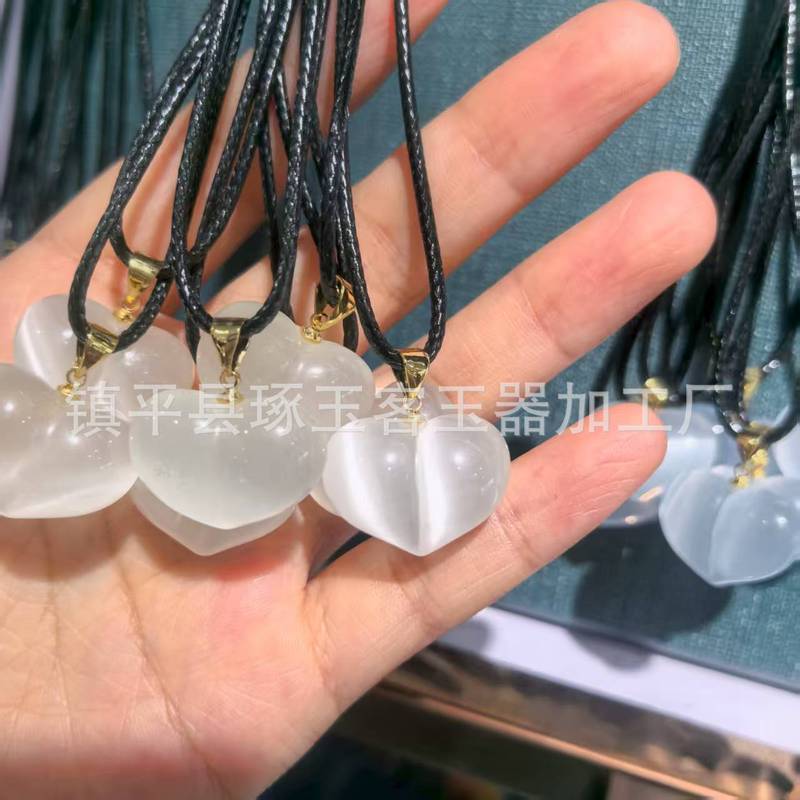 猫眼石平安扣如意祥云锁吊坠情侣款平安扣无事牌地摊直播礼品饰品|undefined