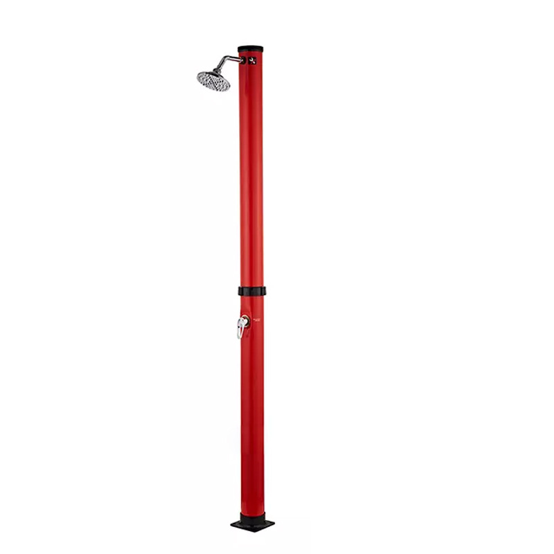 20L columna de ducha solar rojo azul plata negro al aire libre playa surf ducha redonda de calentamiento rápido columna de Ducha