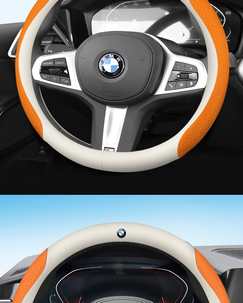 Suitable for BMW steering wheel cover suede new 5 series 3 series 4 series 1 series X1X2X3X4X5X6 handle cover four seasons cross-border