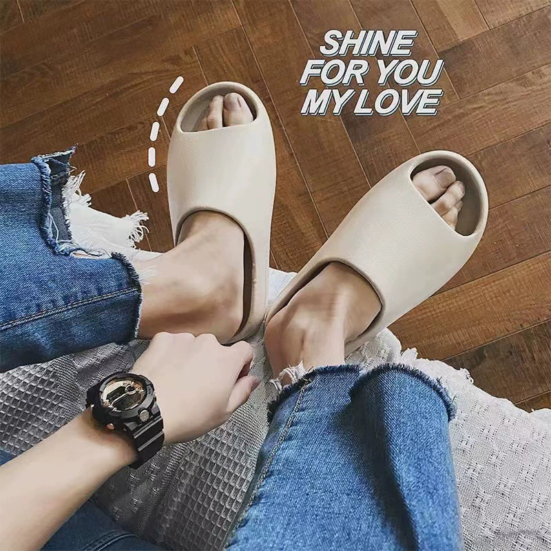 Новые мужские тапочки Yeezy с кокосом, летняя дышащая обувь с толстой подошвой, пляжные кокосовые сандалии EVA