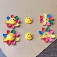 Красочный подсолнух смайлик аксессуар милый цветок подсолнух мультяшный костюм мобильный телефон подвеска дикий аксессуар для головного убора