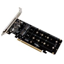 PCIeX16转M.2 M-key NVMEx4SSD  2U服务器RAID阵列扩展转接拆分卡