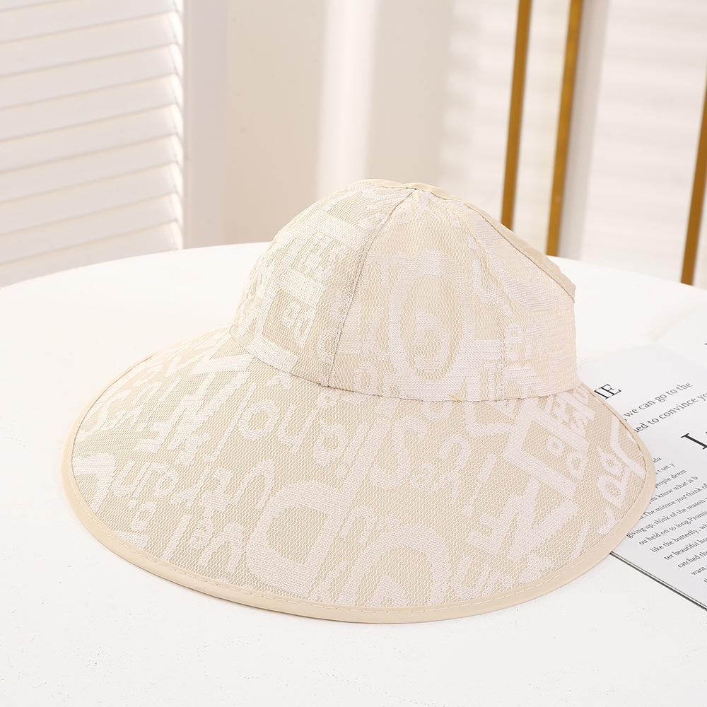 2024 Spring/summer New Lace Empty Top Hat Women's Hat Outdoor Outgoing Sunshade Hat Thin Fashion Casual Simple Versatile Sun Hat_voghion.com