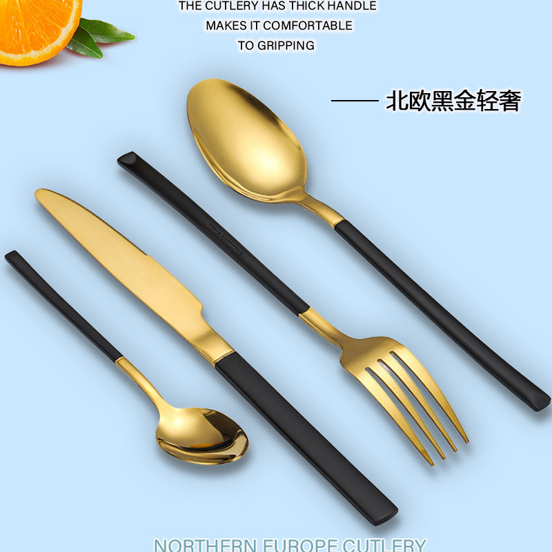 工厂自产自销不锈钢勺子餐具套装 西餐具刀叉勺厨房餐厅酒店用具|undefined