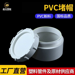 厂家定制PVC排水管清扫口外堵头管堵加厚型 50 75 110 排水管堵帽