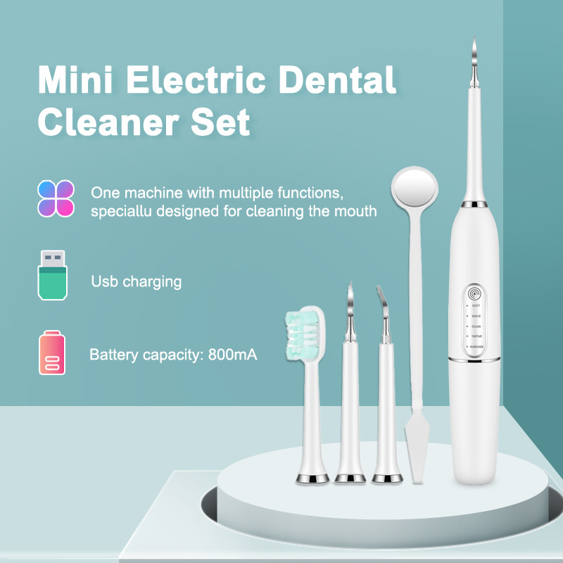 Cross-border electric tooth cleaner tooth polishing instrument adult children tooth cleaner whitening toothbrush silicone brush head