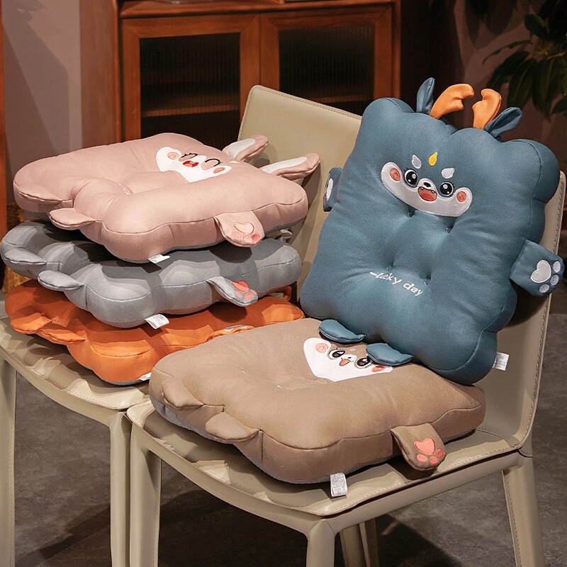 Cute animal cushion waterproof easy cleaning pillow office long-sitting chair cushion backrest home living room sofa cushion Cute animal cushion waterproof easy cleaning pillow office long-sitting chair cushion backrest home living room sofa cushion