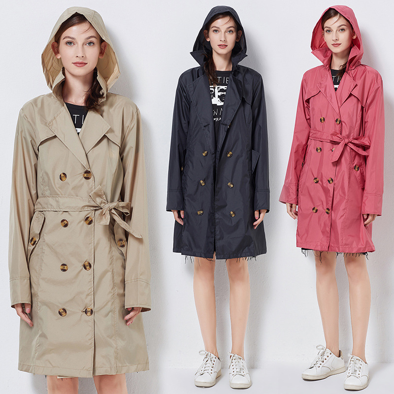 Adult Raincoat Women's Adult Long Outdoor Hiking Simple European and American Fashion Waterproof Windbreaker Lightweight Breathable Poncho Trendy Adult Raincoat Women's Adult Long Outdoor Hiking Simple European and American Fashion Waterproof Windbreaker Lightweight Breathable Poncho Trendy