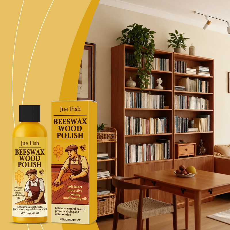 Jue Fish Beeswax Wood Polishing and Care Agent Cleans Surface Dust and Enhances the Shine of Wood, Suitable for Multiple Home Settings