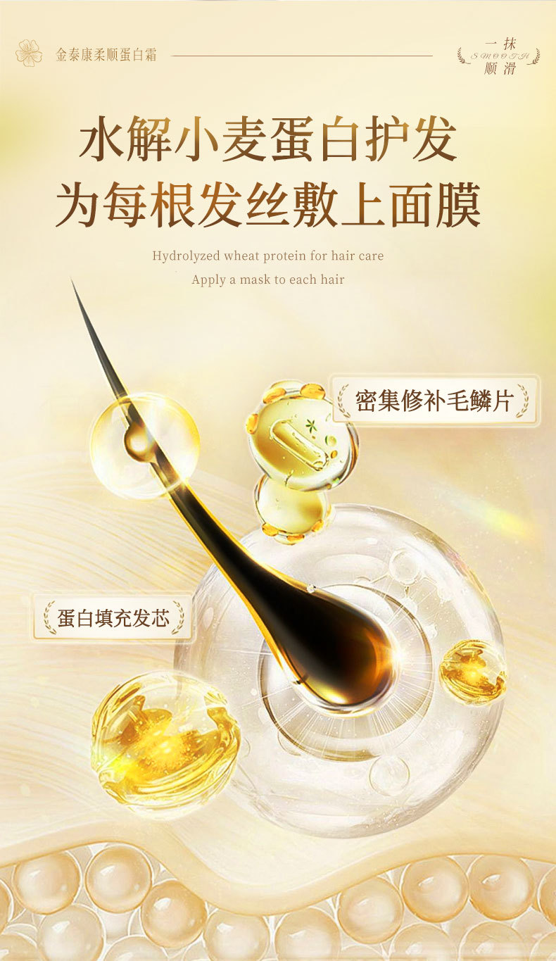 Jintaikang Keratin Repair Hair Mask Conditioner for Dry Damaged Frizzy Hair 500g preparation