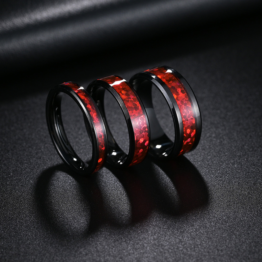 15g Weight Rings Classification 1 Piece Fashion Color Block Titanium Steel Plating Unisex Rings