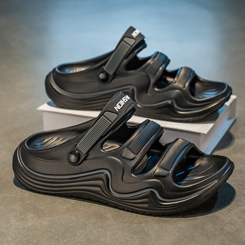 Sandalias para hombre 2025 nuevo estilo de verano estilo deportivo al aire libre Douyin estilo caliente zapatillas de conducción zapatos de playa antideslizantes