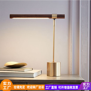 跨境现代简约个性创意木纹台灯轻奢设计师书房卧室北欧客厅酒店灯-阿里巴巴