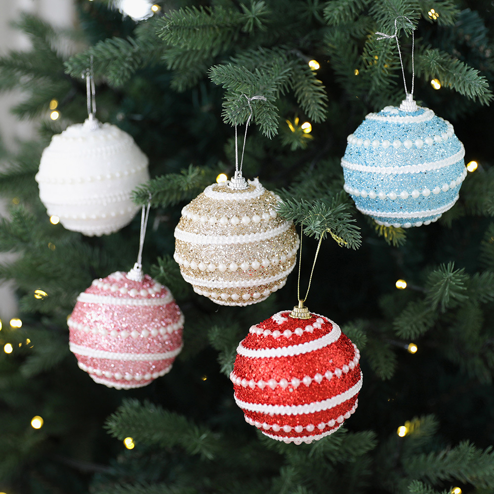 Bola de Navidad 8cm bola de espuma decoración del árbol de Navidad colgante bola colorida decoración de la ventana bola colgante decoración de Navidad se puede mezclar