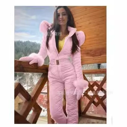 Куртка Ski Keep Warm, женский демисезонный утеплённый комбинезон с меховой отделкой, размер S–5XL