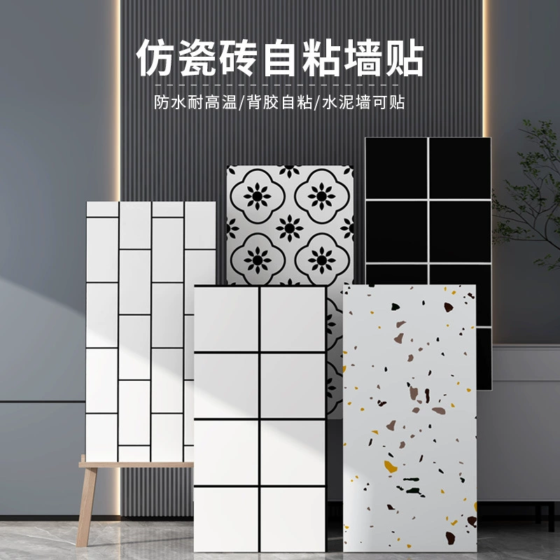 Self-adhesive waterproof wallpapers on wall, marble wall sticker