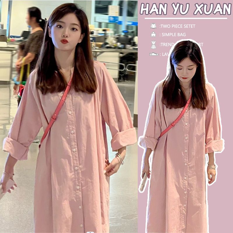 Maternity Wear 2026 Spring New Korean Style Fashionable Pink Maternity Dress Maternity Wear 2026 Spring New Korean Style Fashionable Pink Maternity Dress