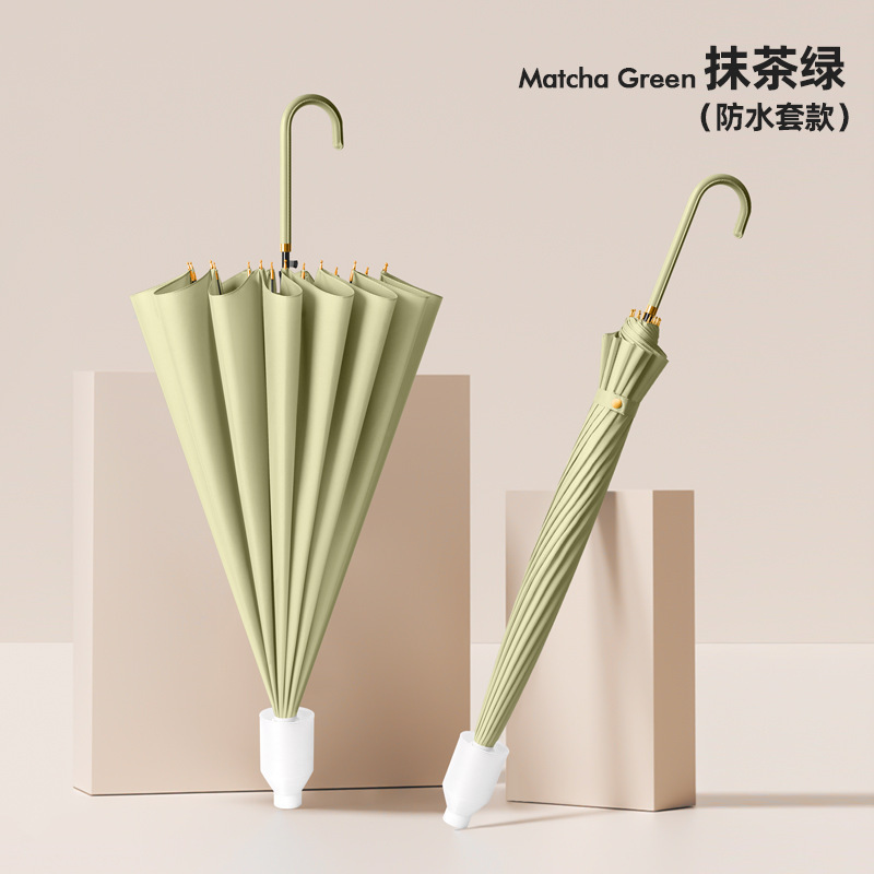 Automatic Windproof Long-Handled Umbrella, Enlarged Double Windproof Belt Waterproof Cover, Straight Umbrella, Business Umbrella Wholesale Waterproof Cover Umbrella