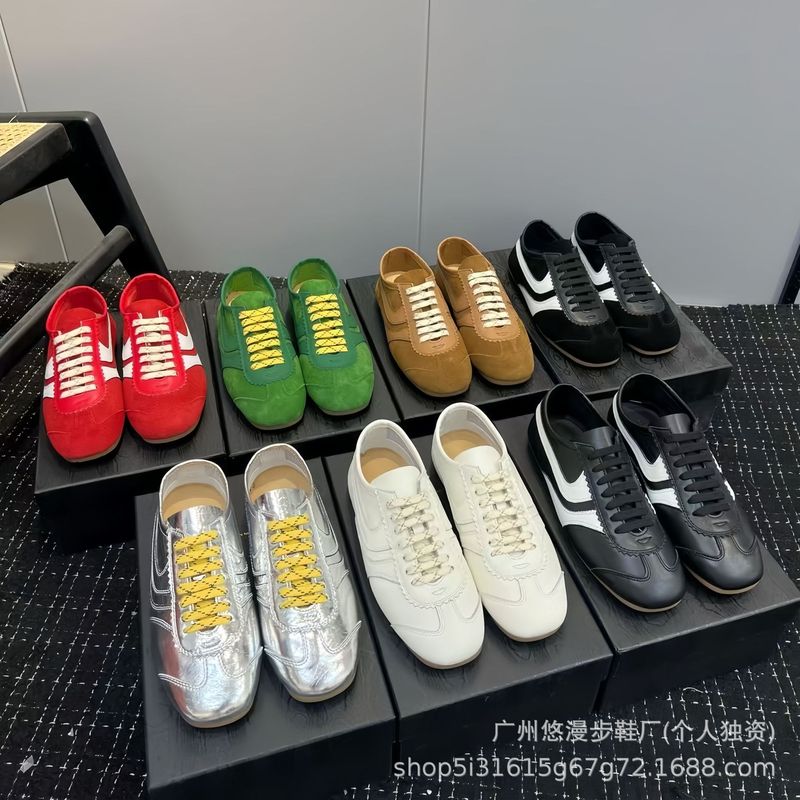高版本DVN德训鞋女savi同款真皮复古圆头拼色情侣百搭运动休闲鞋|undefined