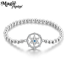 2022原创雪花手链森系小清新百搭女圣诞礼品S925纯银串珠手饰现货