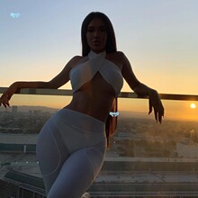 Spring and summer hot style wrap chest halter fashion top