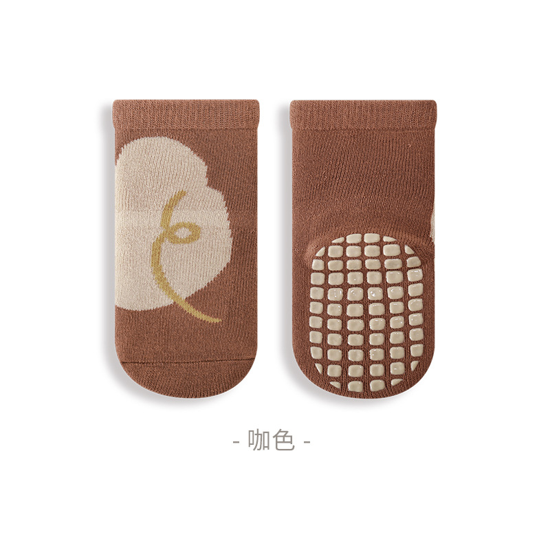 Calcetines de piso para bebés Otoño e Invierno engrosados Terry cálido interior antideslizante dispensación Bebé Niños Niñas niño calcetines de media pantorrilla