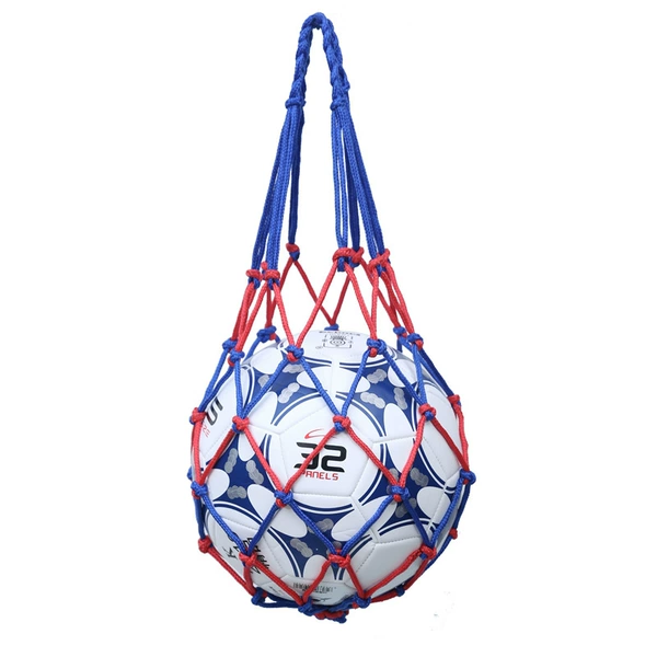 Red and blue solid mesh bag