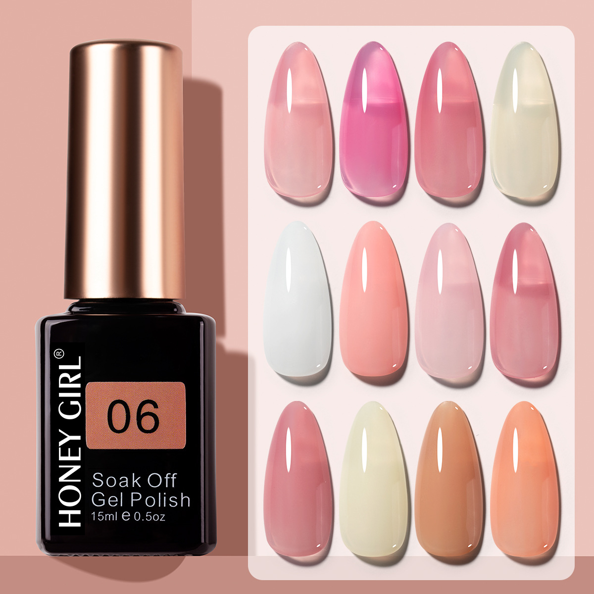 Esmalte Gel UV para Uñas de 12 Colores, Impermeable, Secado Rápido, para Manicura