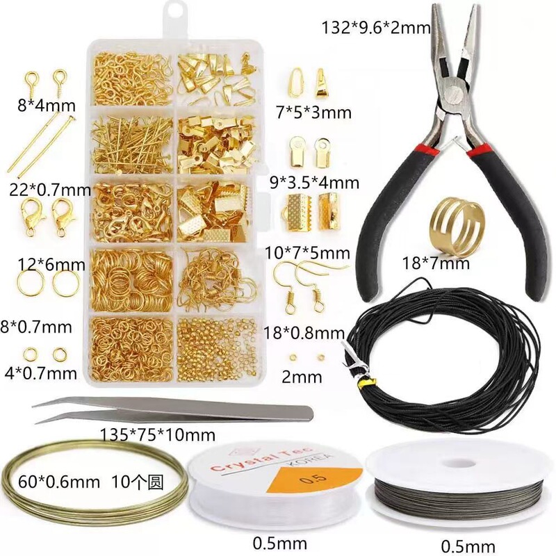 10 Grids Beaded Accessories Material Tool Set DIY Lobster Clasp Clip Single Circle Crystal Wire Jewelry Making Set Box 10 Grids Beaded Accessories Material Tool Set DIY Lobster Clasp Clip Single Circle Crystal Wire Jewelry Making Set Box