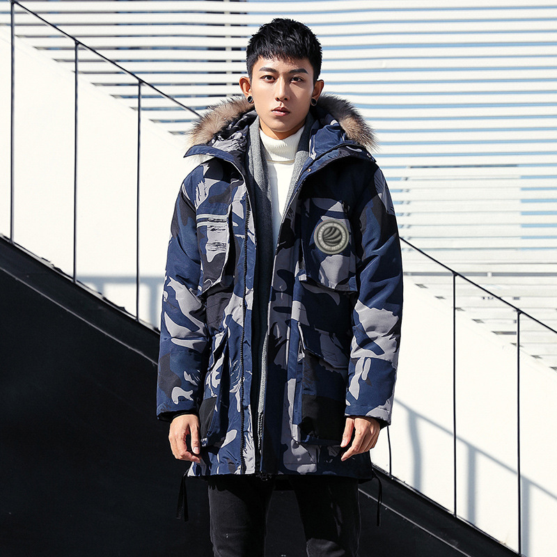 Chaqueta de plumón de comercio exterior transfronterizo pareja de tendencia explosiva chaqueta de invierno hombre nuevo engrosado estilo canadiense herramientas al aire libre