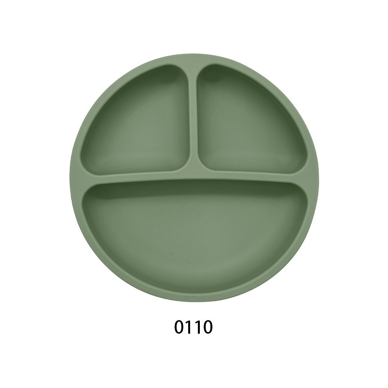 흡착판 없는 스마일 3칸 식판 (국방색)