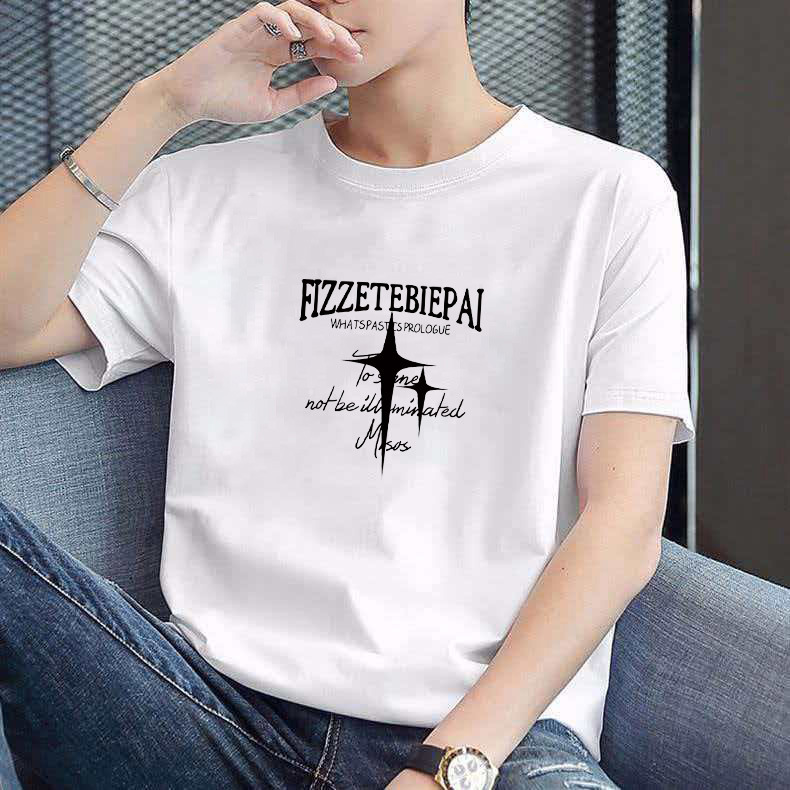 Lightning Warehouse Hot-Selling Short-Sleeve T-Shirt for Men, Trendy Printed Plus Size Men's Clothing, Summer Heavyweight Quick-Dry T-Shirt, Ins Style Lightning Warehouse Hot-Selling Short-Sleeve T-Shirt for Men, Trendy Printed Plus Size Men's Clothing, Summer Heavyweight Quick-Dry T-Shirt, Ins Style
