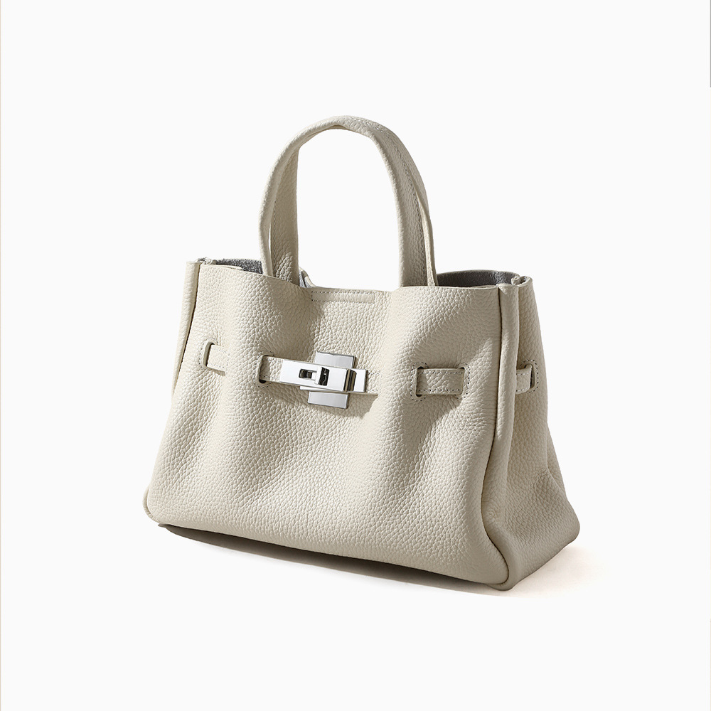 Cross-Border Genuine Leather Women's Bag Business Commuter Handbag Crossbody Small Bag Top Grain Cowhide Tote Bag Large Capacity - Thumbnail 5