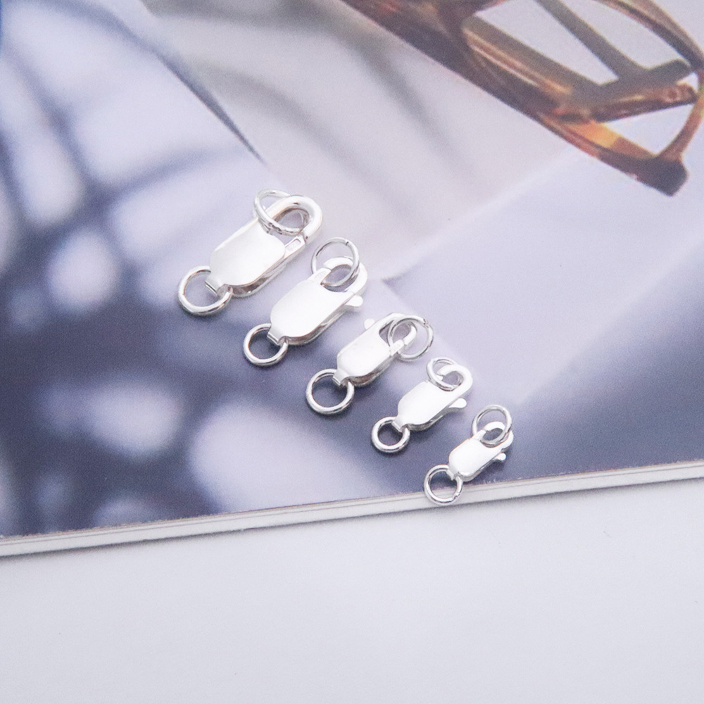 DIY Jewelry Accessories Classification 1 Piece Quantity 1 Piece 925 Sterling Silver Solid Color Jewelry Buckle Jewelry Accessories