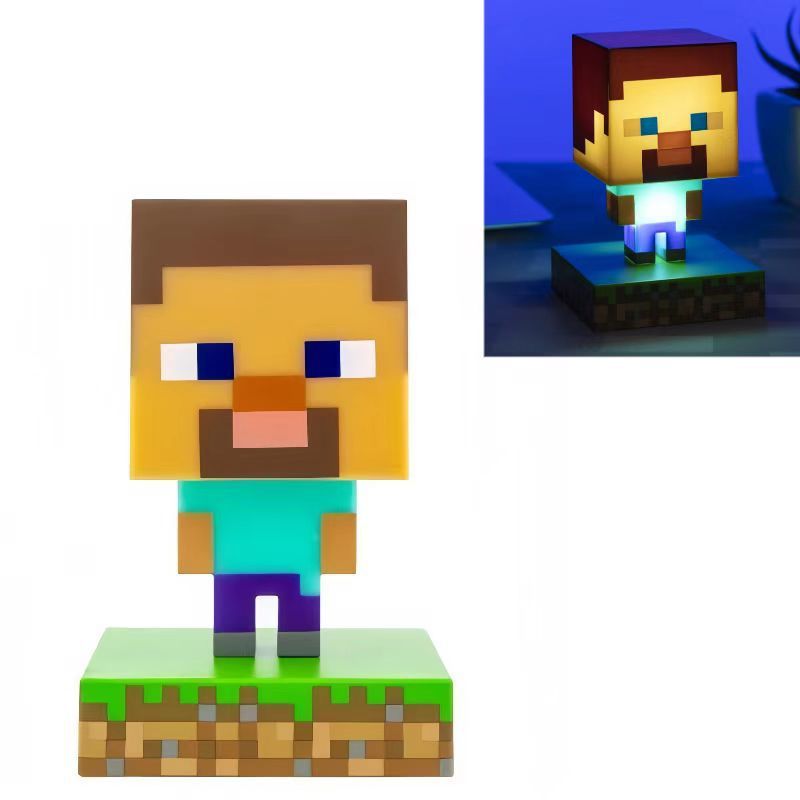私の世界のマインクラフトのゲームの周辺の狐の形の小さい夜の明かりのたいまつの鉱石の明かりの置物|undefined