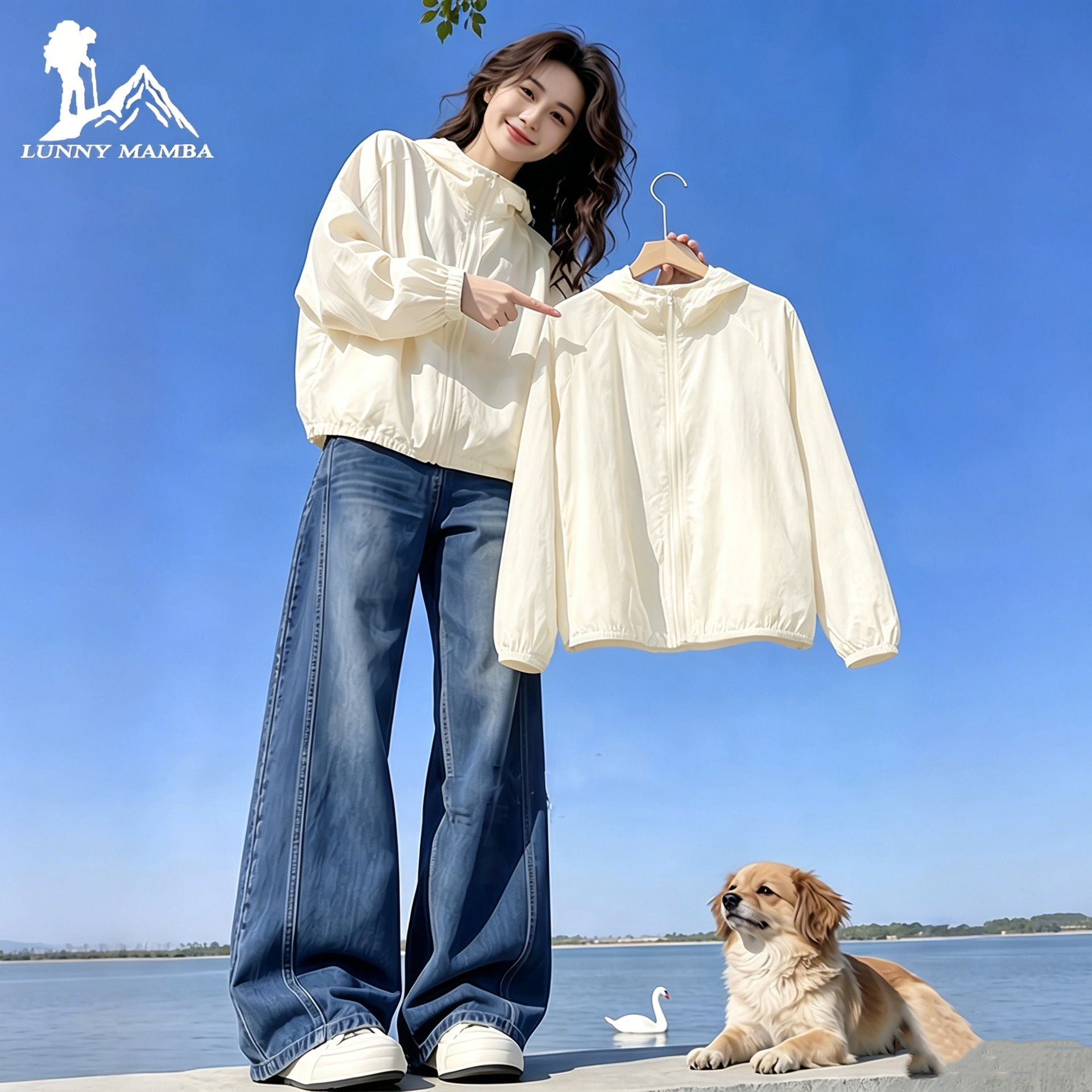 Big Brand Sun Protection Clothing for Women Upf50+ Uv Protection Summer Lightweight Breathable Hooded Short Loose Sun Protection Jacket