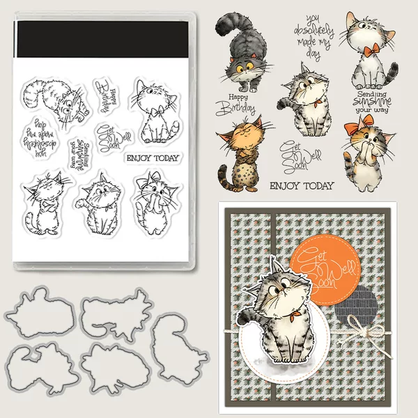 Bow Cat Transparent Seal Handbook Paper Art Decoration Silicone Stamp Carbon Steel Embossing Knife Mold Cross-Border Delivery