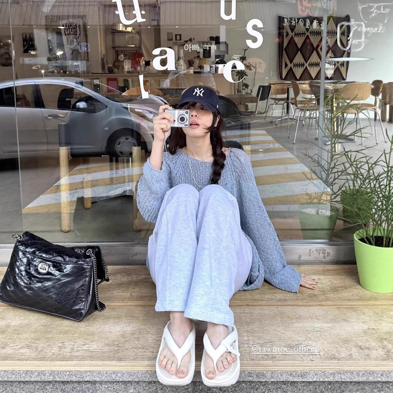Now Korean Designer Low Cla*Sic Round Neck Cut Out Knitwear Korean Women's Lazy Style Sun Protection Long Sleeves