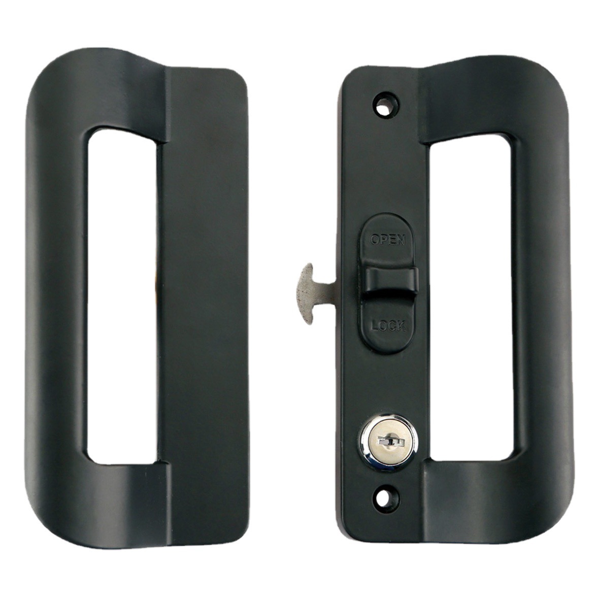 Cerradura de puerta corredera vendedora caliente transfronteriza cerradura de puerta corredera aleación de aluminio Puerta de marco de aluminio con mango