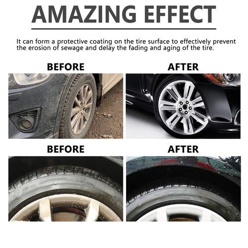 Rayhong 轮胎清洁剂膏 汽车轮胎锈迹清洁去污光亮膏除锈转化剂