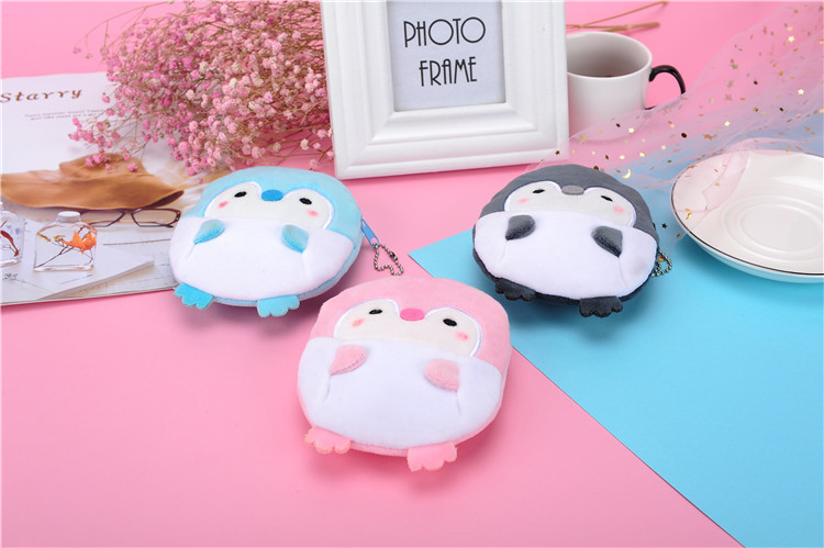 Women's Penguin Plush Embroidery Zipper Kids Wallets display picture 2