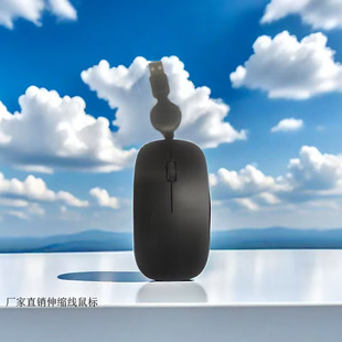 Телескопический кабель мыши usb интерфейс портативный настольный компьютер универсальный подходит для офисной коммерции фабрики прямых продаж оптом