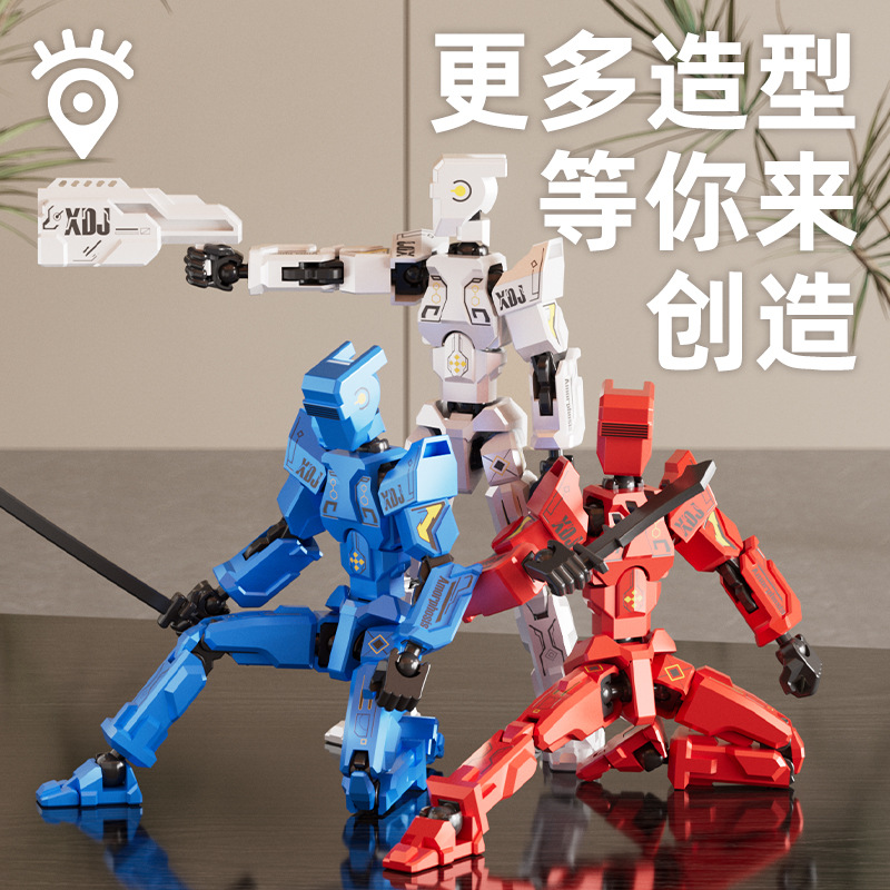 Juguete de modelo multiarticulable multi-mórfico transfronterizo ángel articulado humano descomprimido robot de quinta generación