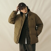 立领加厚工装白鸭绒外套女情侣冬季羽绒服男熊猫潮流本户外有吊牌