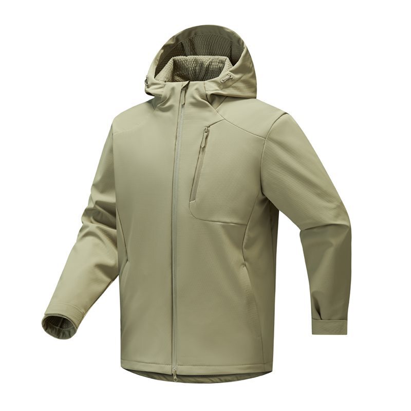 New Style Fleece-Lined Soft Shell Jacket for Men and Women, Casual Hooded Jacket for Men, Outdoor Windproof and Waterproof Jacket for Men