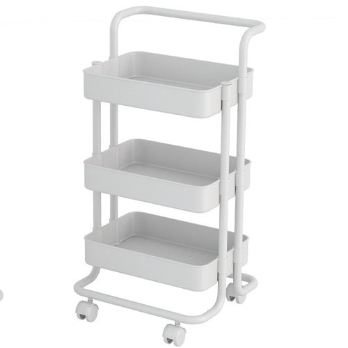 Nordic mobile cart kitchen shelf bookshelf floor-standing multi-layer bedroom snack bookshelf sundry storage and organization rack