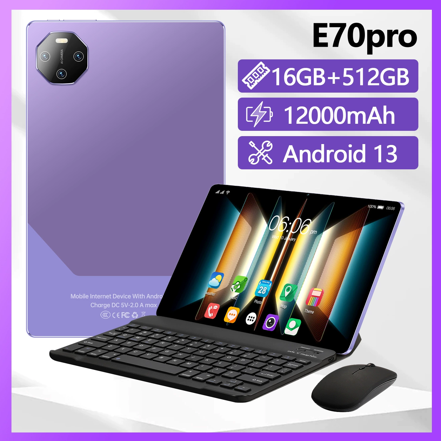 (Граница торговли), планшет-умный ноутбук, E70, 10,1 дюйма, Bluetooth