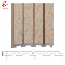 外贸可供电视背景墙装饰材料 仿木16cm ps实心格栅板护墙板室内